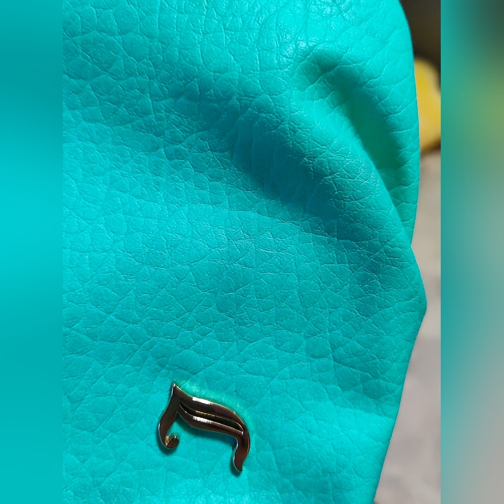Juicy Couture Teal Wristlet with ink transfer mark USED - Picture 2 of 6